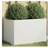 Image de Jardinière - - Bac à Fleurs - Acier laminé à froid - Rectangulaire - Blanc