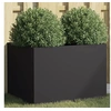 Image de Jardinière noir 62x47x46 cm acier