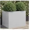 Image de Jardinière, Lit Surélevé, Bac à Fleurs, Pot de Plantes, Boîte à Fleurs Jardin Patio Terrasse, Argenté 62x47x46 cm 841606