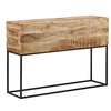 Image de Table console 110x30x75 cm bois de manguier massif brut et fer
