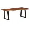 Image de Table basse marron miel 110x55x40 cm bois massif d acacia