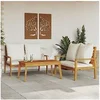 Image de 3-delige Loungeset met kussens massief acaciahout3211798