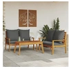 Image de 3-delige Loungeset met kussens massief acaciahout3211799
