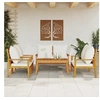 Image de 5-delige Loungeset met kussens massief acaciahout3211801