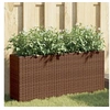 Image de Plantenbakken met 2 potten 2 st 90x20x40 cm poly rattan bruin3210514