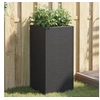 Image de Jardinières 2 pcs noir 40x40x80 cm résine tressée