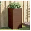 Image de Jardinières 2 pcs marron 40x40x80 cm résine tressée