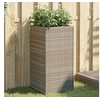 Image de Jardinières 2 pcs gris 40x40x80 cm résine tressée
