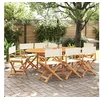 Image de Chaises de jardin pliables lot de 8 blanc crème tissu, chaise de metteur en scène pliante, chaise de metteur en scène de camping, chaise de metteur
