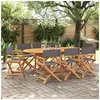 Image de Tuinstoelen 8 st inklapbaar stof donkergrijs3208915