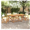 Image de Chaises de jardin pliables lot de 4 blanc crème tissu3208916
