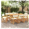 Image de Chaises de jardin pliables lot de 8 blanc crème tissu3208918