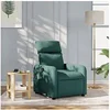 Image de Fauteuil réglable tissu vert foncé
