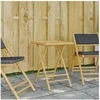 Image de Table de jardin pliable 55x55x75 cm bambou, table de jardin en bambou, table de patio, meuble d'extérieur, table 365878