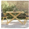 Image de Table de jardin pliable 110x55x75 cm bambou, table de jardin en bambou, table de patio, meuble d'extérieur, table 365879
