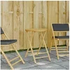 Image de Table de jardin pliable Ø55x75 cm bambou, table de jardin en bambou, table de patio, meuble d'extérieur, table 365881