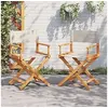 Image de Regisseursstoelen 2 st inklapbaar stof cràmewit365835