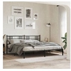 Image de Bedframe met hoofdbord metaal zwart 183x213 cm376329