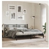 Image de Bedframe met hoofdbord metaal zwart 193x203 cm376330