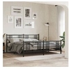 Image de Bedframe met hoofd- en voeteneinde metaal zwart 183x213 cm376347