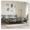 Image de Bedframe met hoofd- en voeteneinde metaal zwart 193x203 cm376348