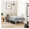 Image de Bedframe met hoofdbord zonder matras metaal wit 75x190 cm376363
