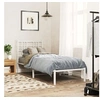 Image de Cadre de Lit Métal avec Tête de Lit, Lit Simple avec Lattes et Pieds, Lit Adulte de Chambre à Coucher Intérieur, 376364