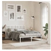 Image de Cadre de Lit Métal avec Tête de Lit, Lit Double avec Lattes et Pieds, Lit Adulte de Chambre à Coucher Intérieur, 376370