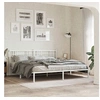 Image de Bedframe met hoofdbord metaal wit 193x203 cm376379