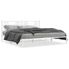 Image de Bedframe met hoofdbord metaal wit 200x200 cm376380