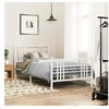 Image de Bedframe met hoofd- en voeteneinde metaal wit 90x190 cm376383