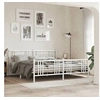 Image de Bedframe met hoofd- en voeteneinde metaal wit 183x213 cm376396