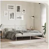 Image de Bedframe met hoofdbord metaal wit 183x213 cm376556