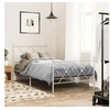 Image de Cadre de Lit Métal avec Tête de Lit/Pied de Lit, Sommier à Lattes, Lit Adulte, Lit Simple de Chambre à Coucher 376561