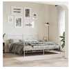Image de Bedframe met hoofd- en voeteneinde metaal wit 183x213 cm376574