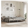 Image de Bedframe met hoofd- en voeteneinde metaal wit 193x203 cm376575
