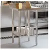 Image de Table de travail de cuisine avec dosseret 55x55x93 cm inox