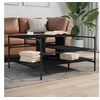 Image de Table Basse, Table d'Appoint avec Pieds, Bout de Canapé avec Rangement, Meuble de Salon Maison, Moderne, Noir Bois 842311