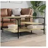 Image de Table Basse, Table d'Appoint avec Pieds, Bout de Canapé avec Rangement, Meuble de Salon, Moderne, Chêne Sonoma Bois 842312