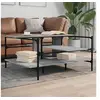 Image de Table Basse, Table d'Appoint avec Pieds, Bout de Canapé avec Rangement, Meuble de Salon, Moderne, Sonoma Gris Bois 842314