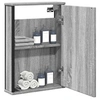 Image de Armoire à Miroir de Salle de Bain, Placard Mural de Toilette avec Miroir, Meuble de Rangement, Moderne, Sonoma Gris 842434
