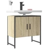 Image de Armoire Lavabo de Salle de Bain, Placard sous Vasque avec Porte, Meuble de Rangement, Organisateur de Toilette 842457