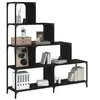 Image de Boekenkast 4-laags 139x33,5x149 cm bewerkt hout zwart842476