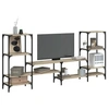Image de Meuble TV, Armoire de Télévision avec Etagères, Meuble Télé avec Rangement Salon Salle de Séjour, Moderne, Chêne 842482