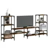 Image de Meuble TV, Armoire de Télévision avec Etagères, Meuble Télé avec Rangement Salon Salle de Séjour, Moderne, Chêne Fumé 842483