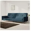 Image de Canapé-lit à 2 places avec deux oreillers bleu velours