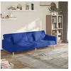 Image de Canapé-lit à 2 places avec deux oreillers bleu tissu