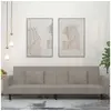 Image de Canapé-lit à 2 places avec deux oreillers Gris clair Velours