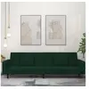 Image de Canapé-lit à 2 places avec deux oreillers Vert foncé Velours