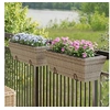 Image de Jardinières avec crochets 2 pcs gris résine tressée
